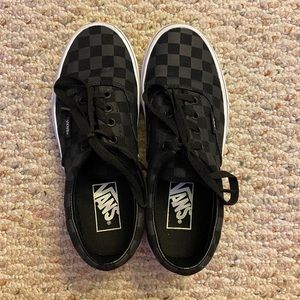 Black Checkered Vans